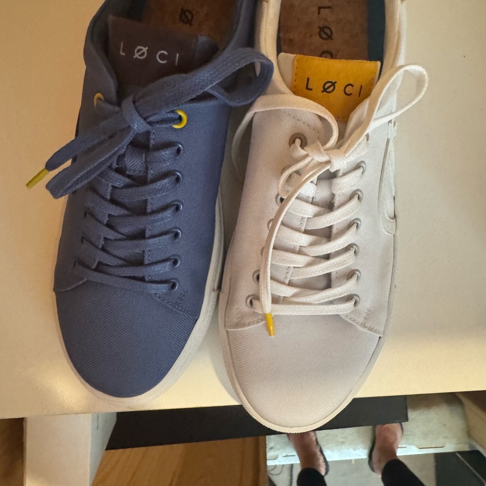 Men's Blue and White Sneakers